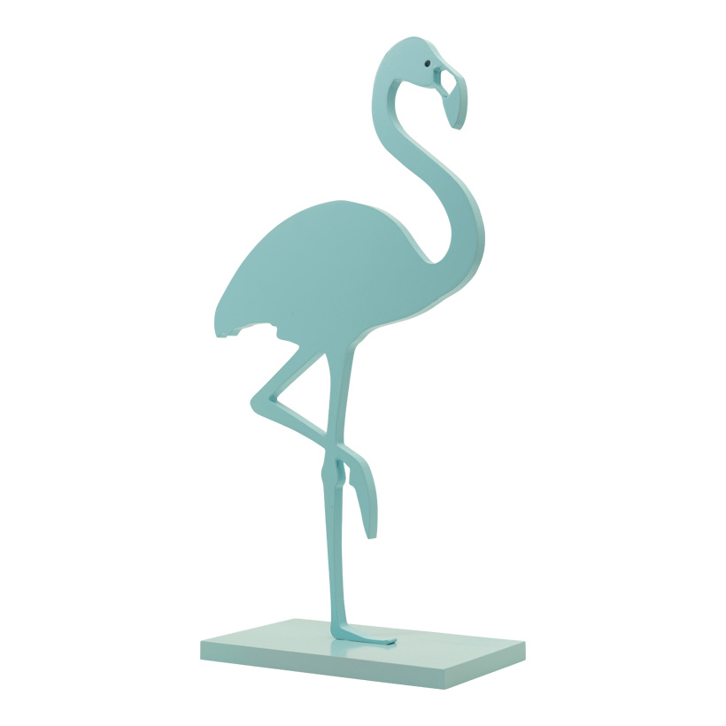 Flamingo auf Bodenplatte, 50x25cm Dicke: 12mm aus MDF