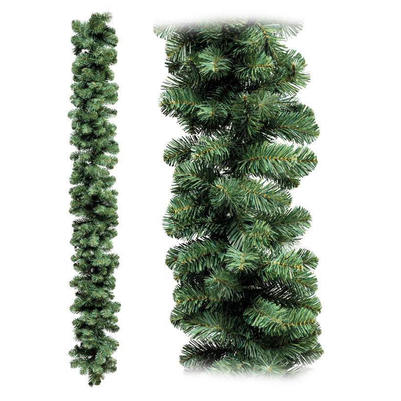 Noble fir garland, "Deluxe", 180cm Ø 25cm out of PVC, with 250 tips, flame retardant according to EN71-2