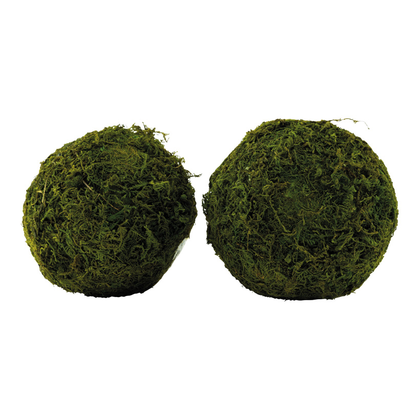 Moosbälle, 15cm 2 Stk., aus Styropor/Kunststoff, mit künstlichem Moos