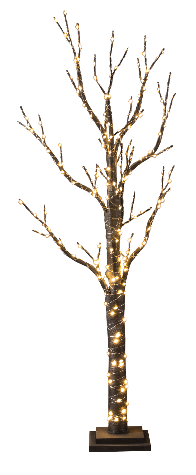 Tree, 120cm Holzfuß: 17x17x3cm with 270 LEDs, out of hard cardboard, IP44 plug