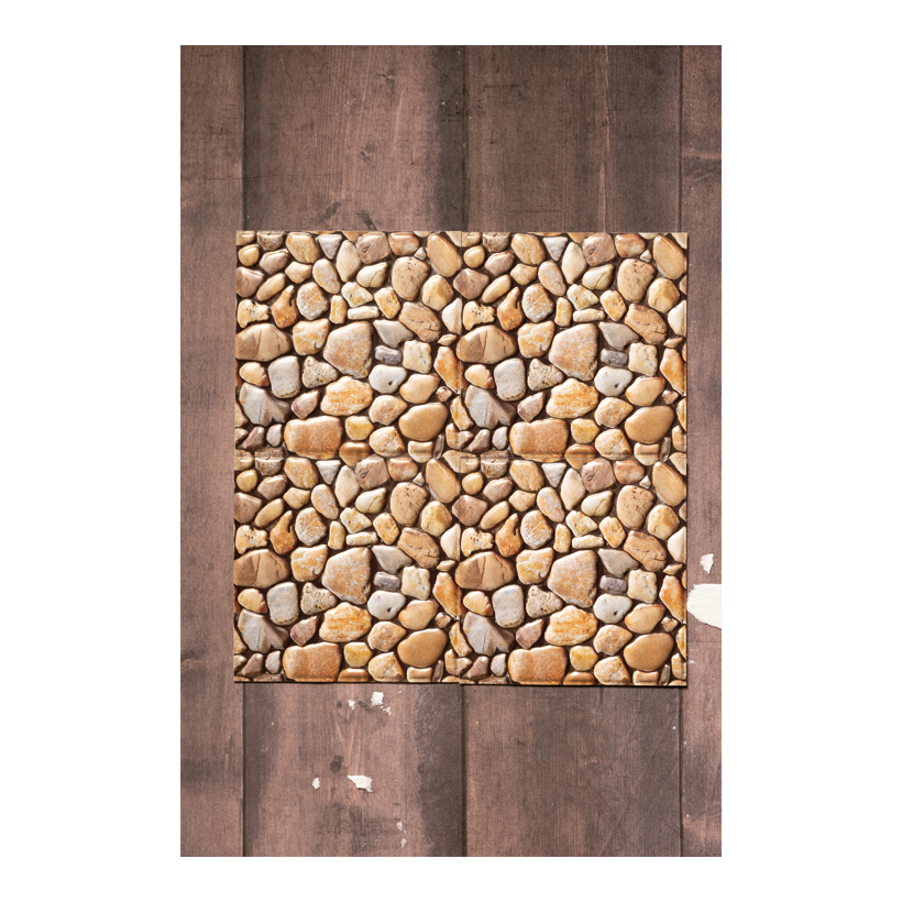 3D wall tile "pebbles", 30x30cm out of plastic, self-adhesive