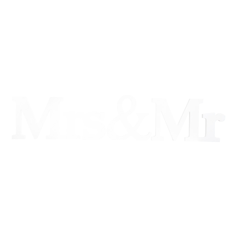 Schriftzug  "Mrs & Mr", 75x15cm, aus MDF-Holz