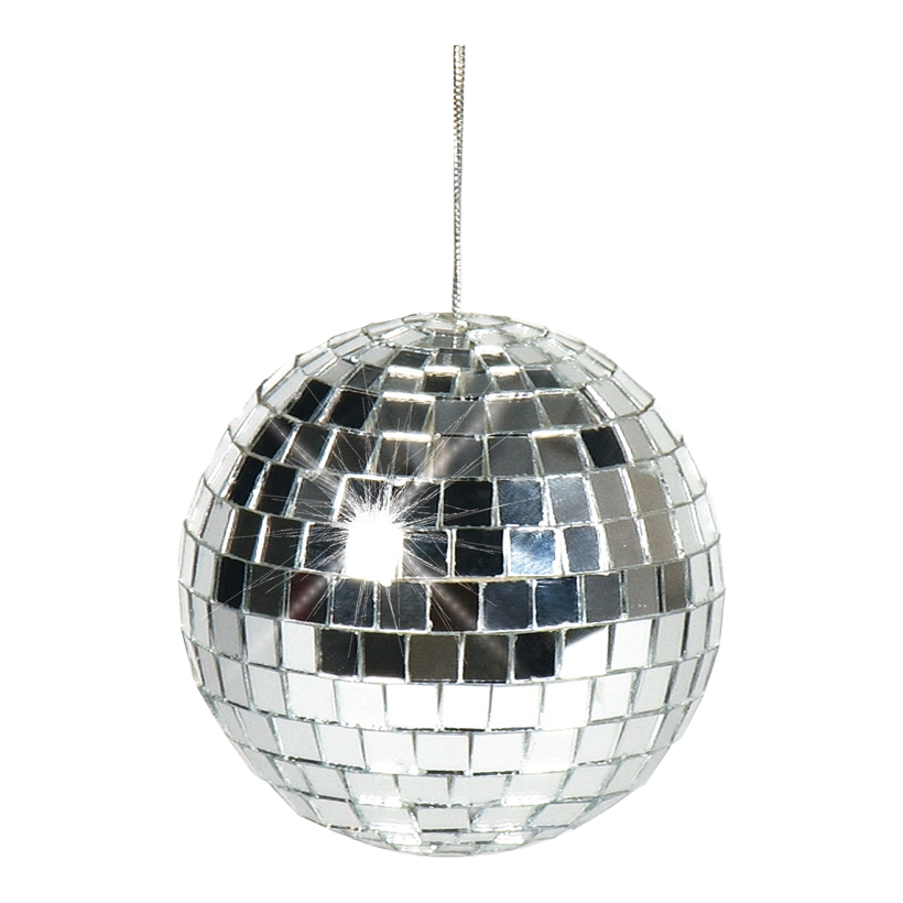 Mirror ball, 100g, Ø 10cm styrofoam with glass discs