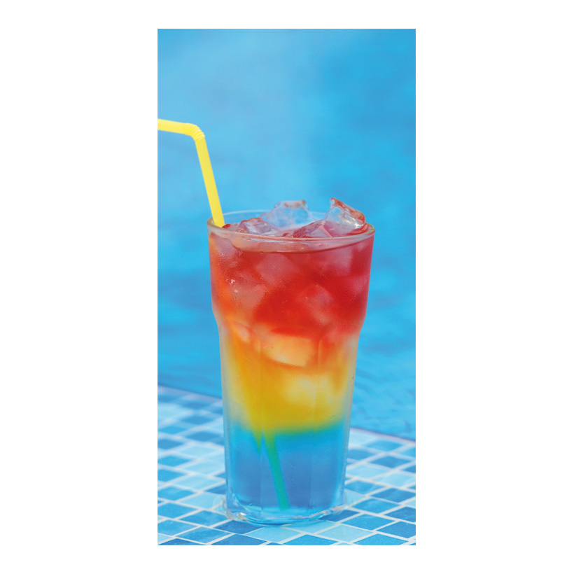 Motivdruck Cocktail am Pool, 80x200cm Stoff