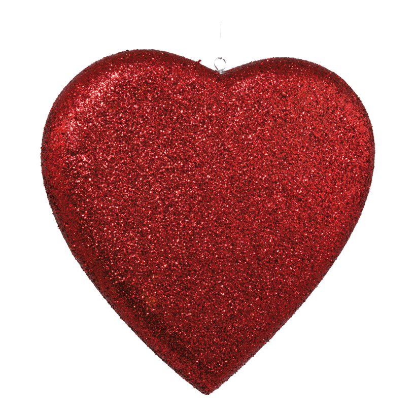 # Heart, 30cm, with glitter, styrofoam