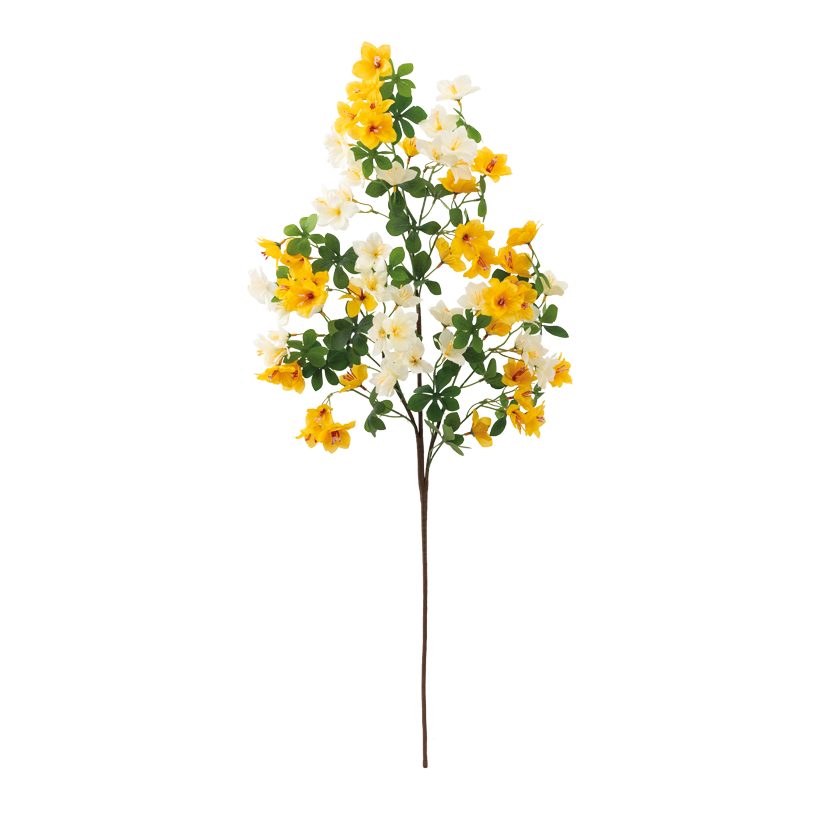 Azalea twig, 90cm Stiel: 36cm out of plastic/artifcial silk, flexible