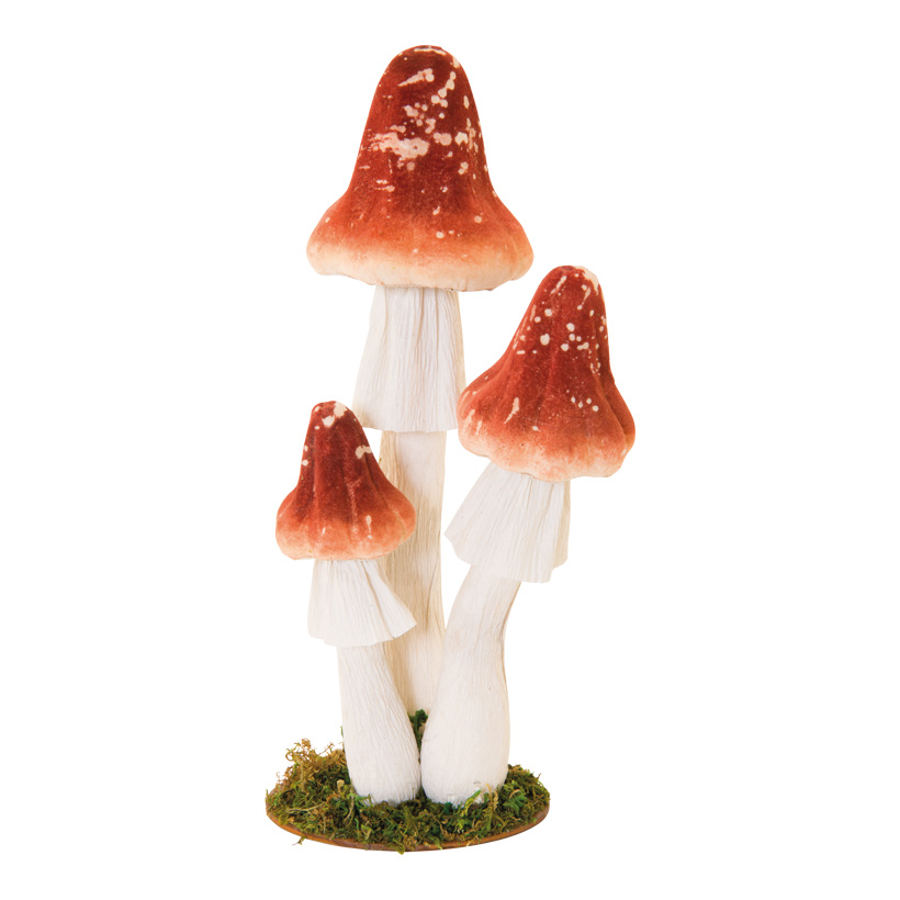 Group of forest mushrooms, 16x12x35cm 3-fold, out of styrofoam