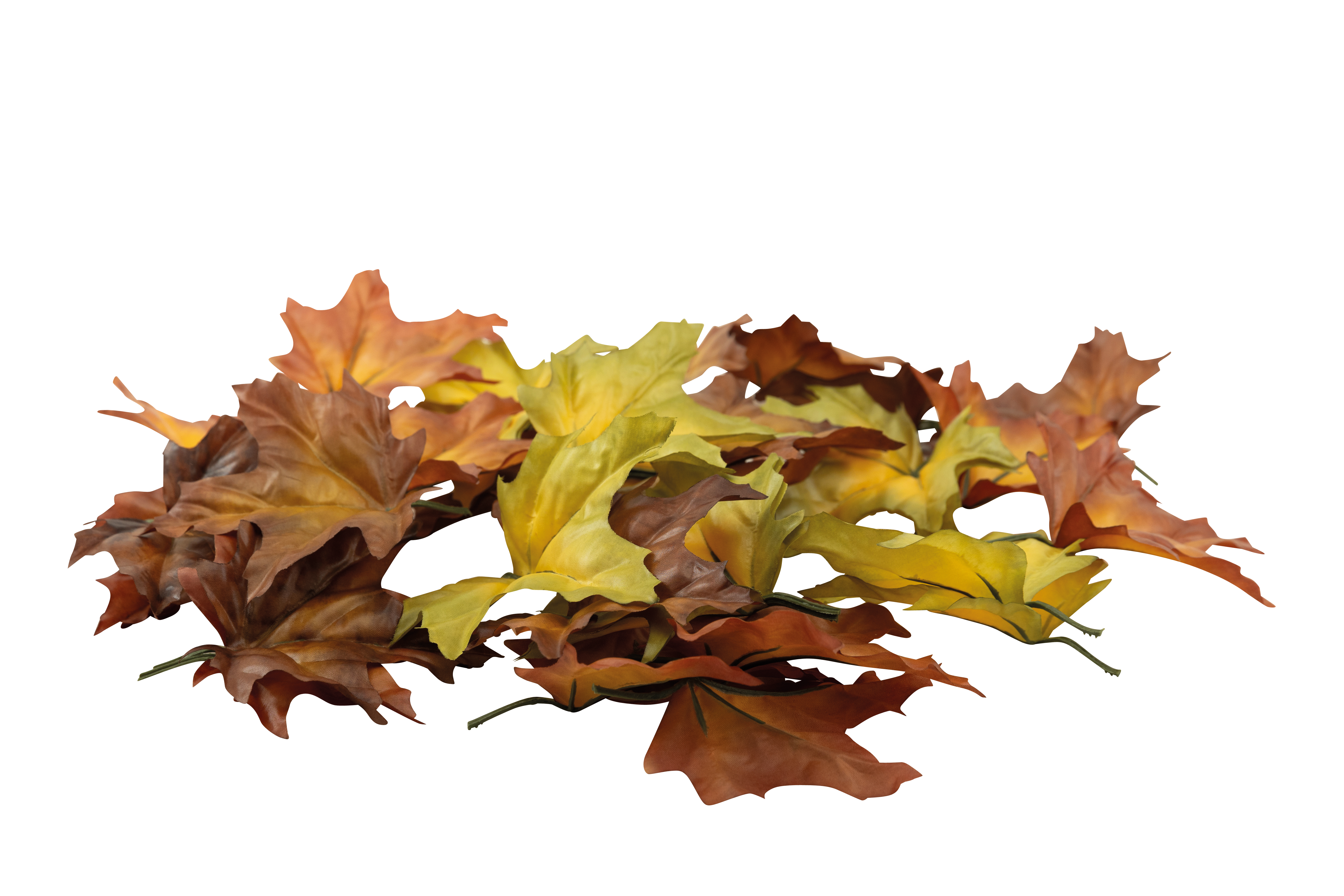 Maple leaves, 13cm, 36pcs./bag, assorted, artificial silk