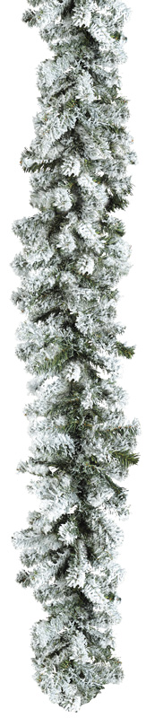 Noble fir garland, 270cm Ø25cm 200 tips, snowed