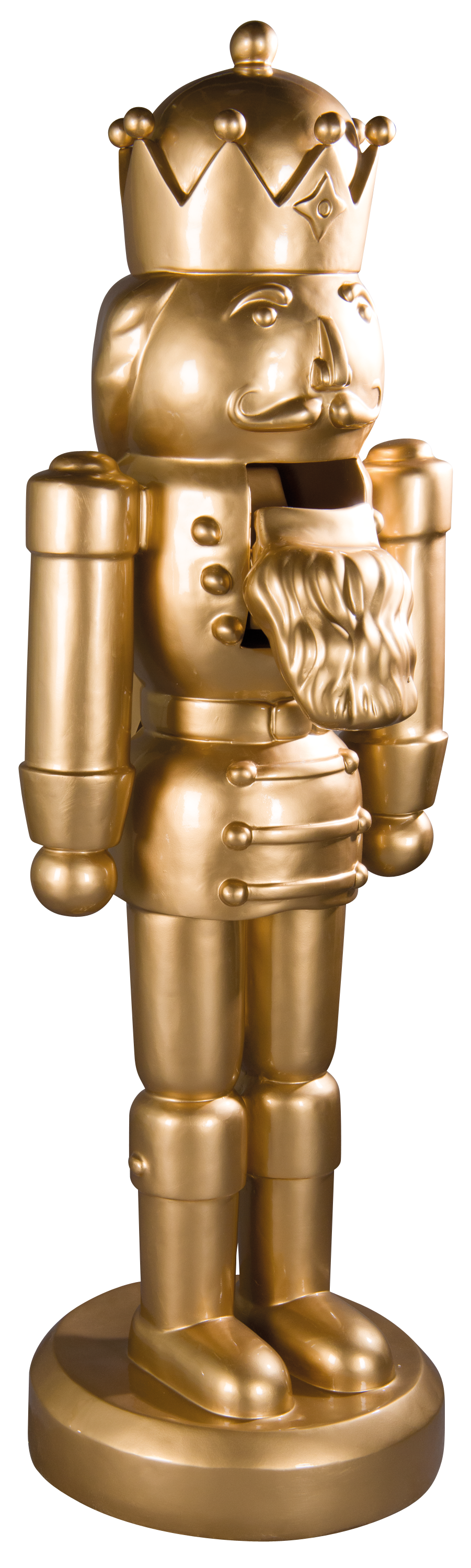 # Nussknacker, 185cm aus Fiberglas, Arme anliegend, fest montiert