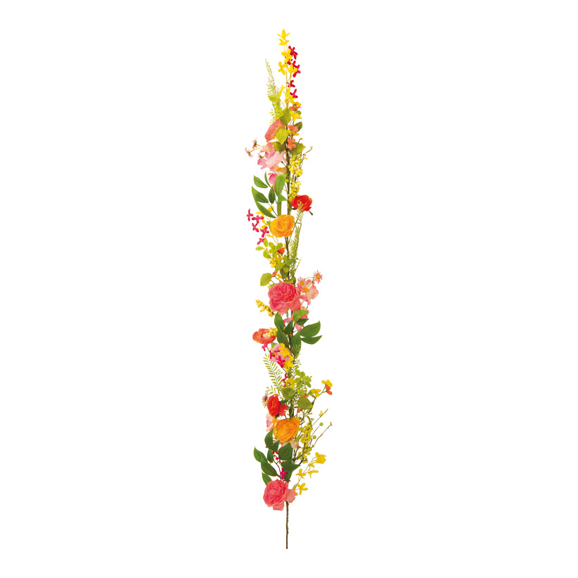 Blumengirlande, 160cm aus Kunststoff/Kunstseide, einseitig, biegsam