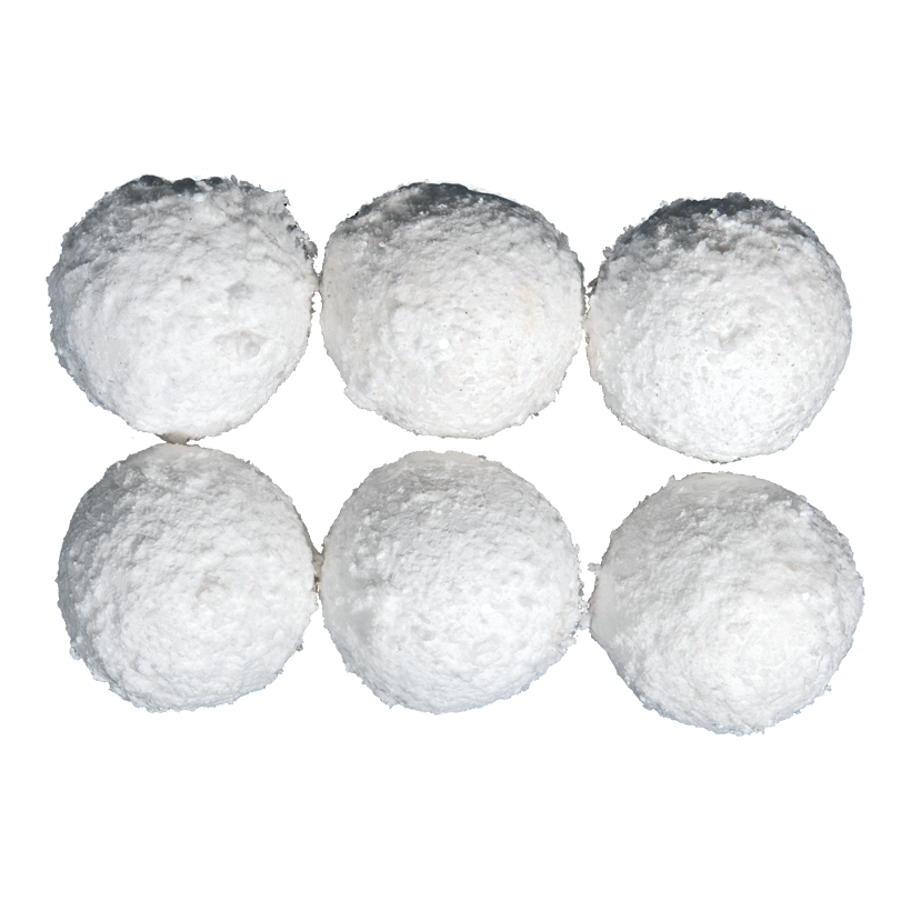 Snowball, x6 Ø 6cm, styrofoam