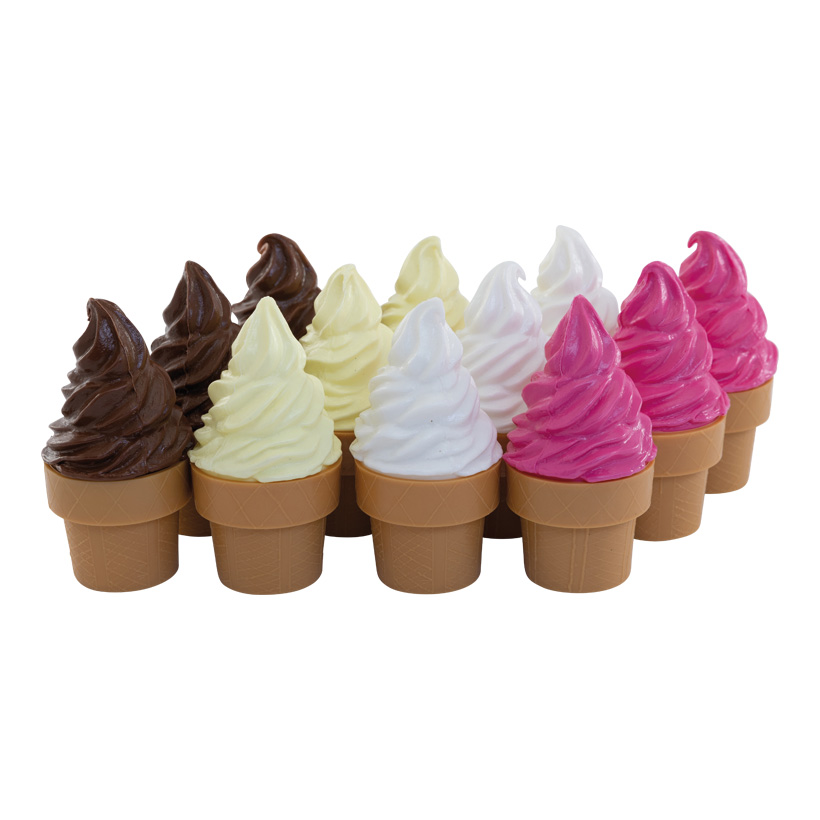 # ice creams, 11x6cm 12 pcs, out of plastic, in bag