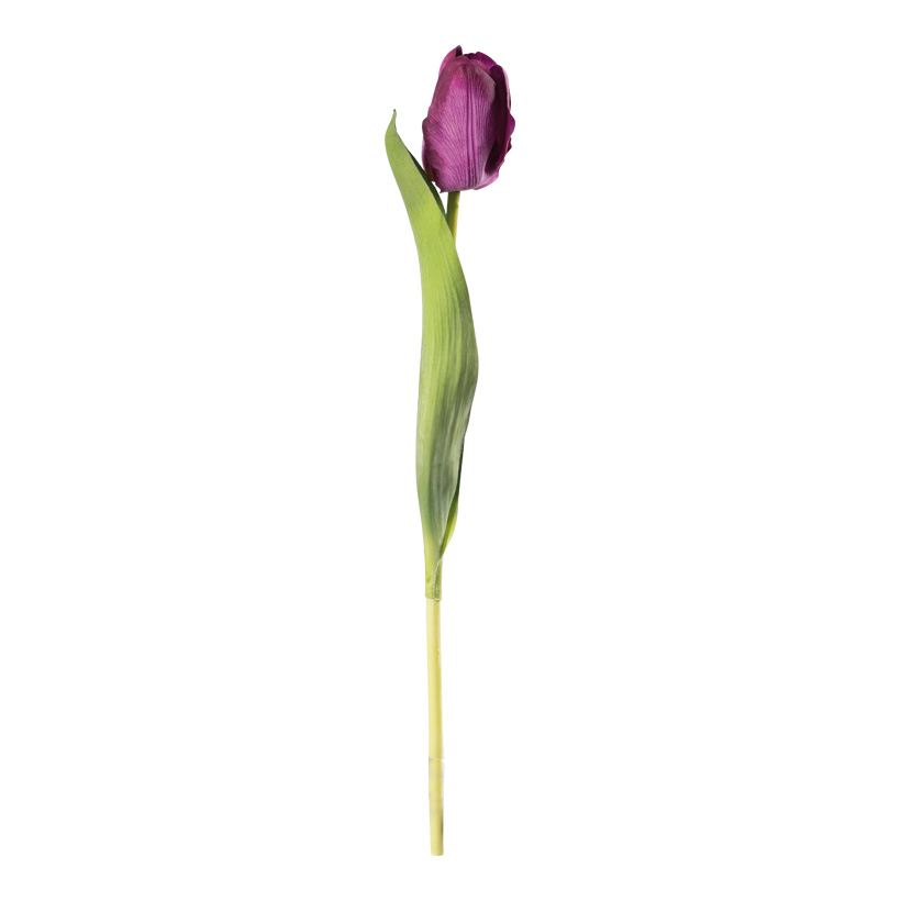 Tulpe am Stiel, 36cm Ø 4cm Blüte aus Kunststoff/Kunstseide, biegsam, Real-Touch Effekt