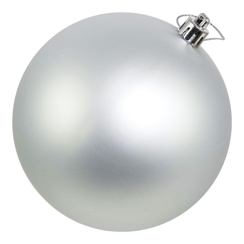 Christmas ball, matt silver, Ø 6cm, 12pcs./blister, seamless, mat