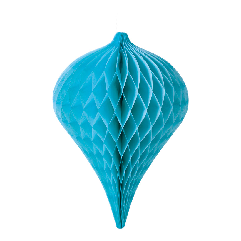# Ornament, drop-shaped, 50x35cm made of paper, with nylon hanger, flame retardant according to M1