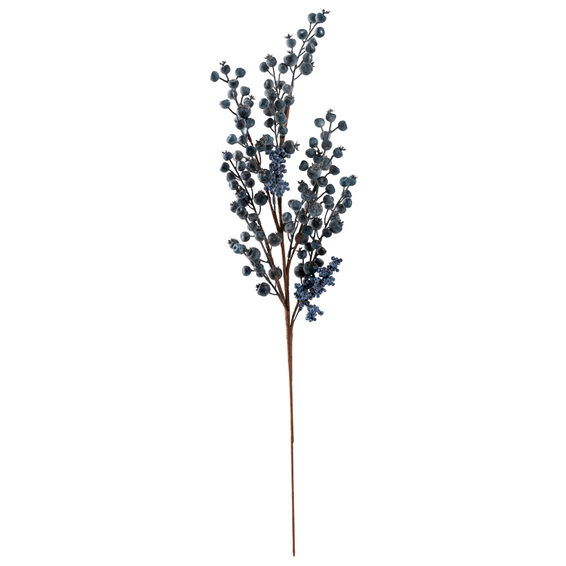 Blueberry twig, 70x15cm Stiel ca. 30cm out of plastic, flexible
