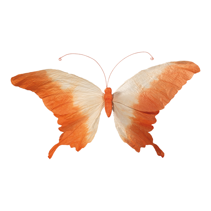 Papillon à tige courte, 60x37cm Stiel: 12cm en papier, flexible