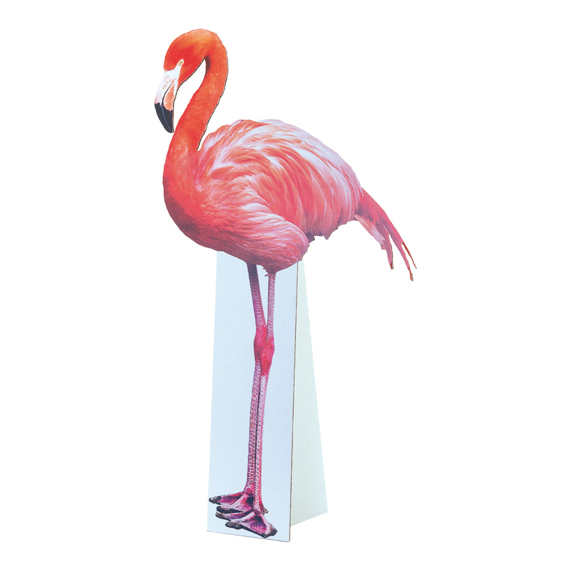 # Cut-out "Flamingo", 42x75cm avec support en carton pliable, en carton