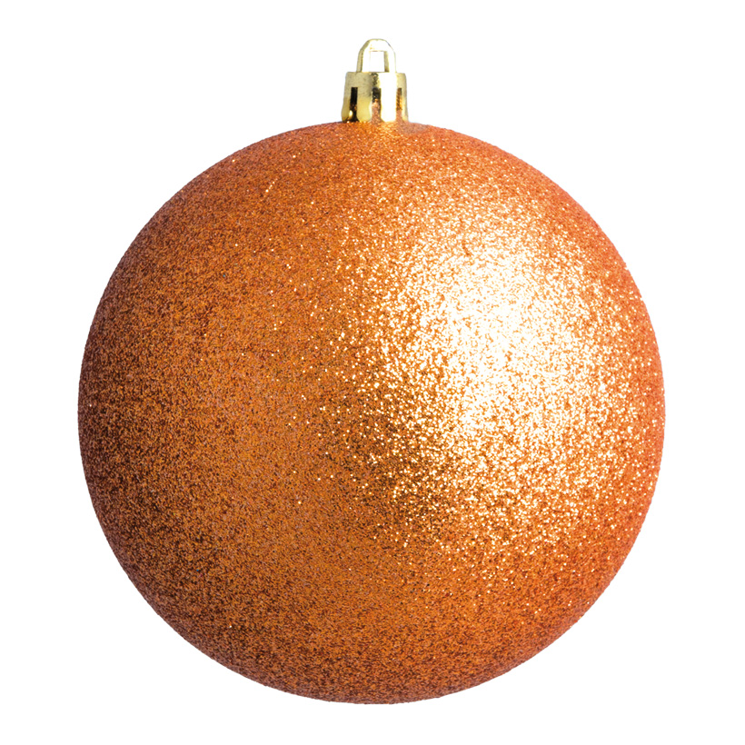 Christmas ball, copper glitter, Ø 14cm
