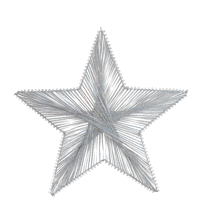 Star, with hanger, Ø 40cm out of fabric and metal