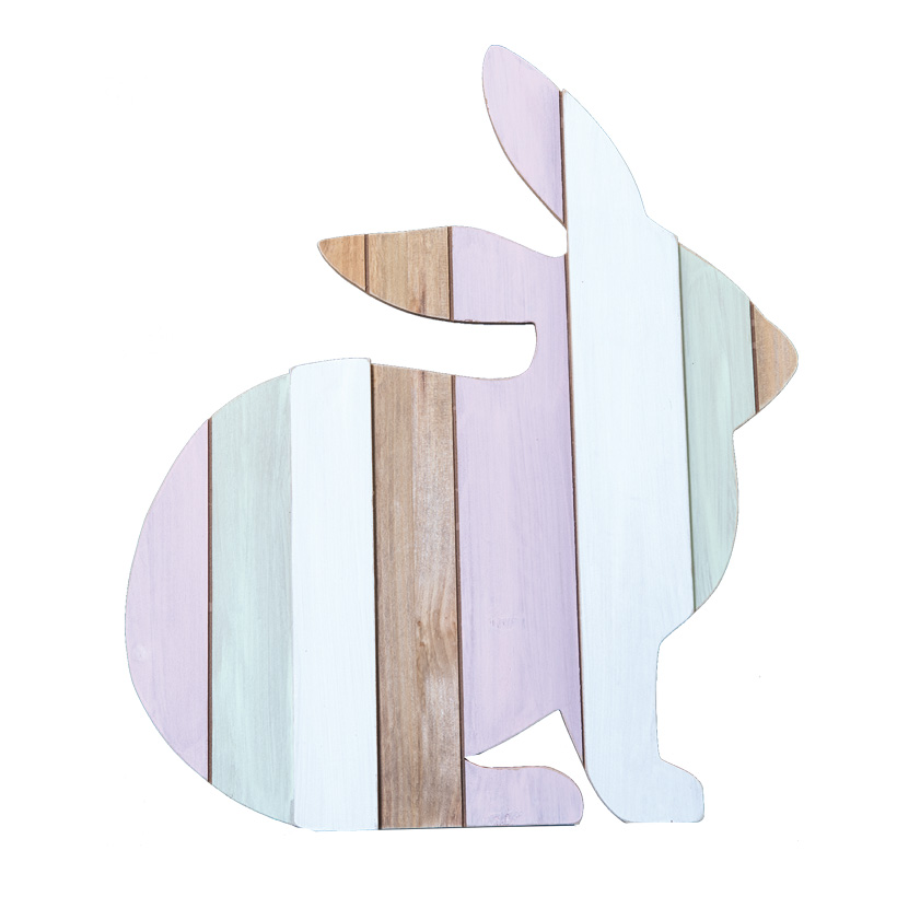 Easter bunny, 44x38cm with backside stand, made of wood