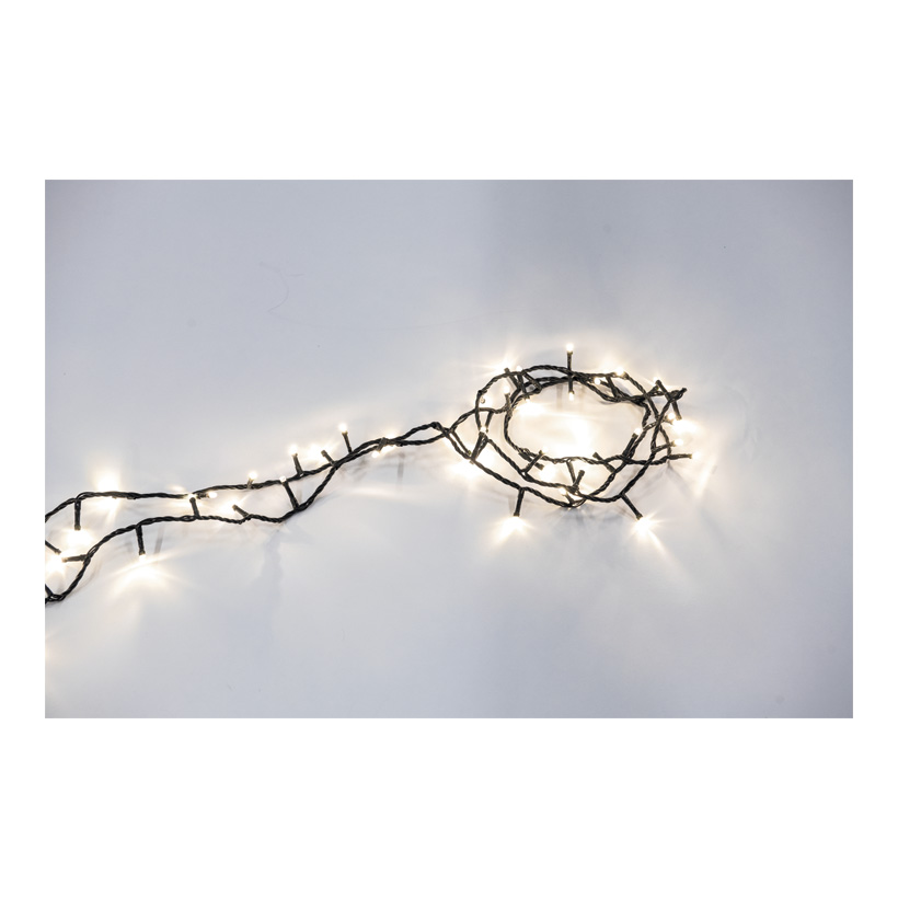 Lichterkette mit 100 LEDs, Ø5mm 600cm IP44 Stecker für außen, 5x koppelbar, 8 Progr. m. Memoryfunktion, 5m Zuleitung, 2-farbige LEDs, Kabelfarbe: grün