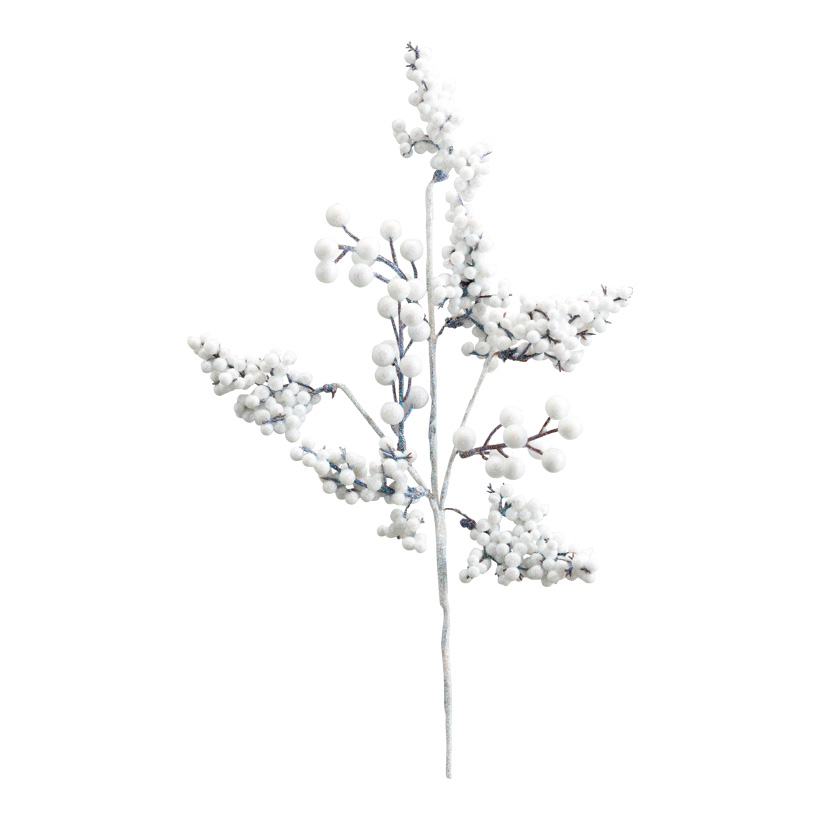 Berry twig, 42cm out of plastic, with glitter, to hang