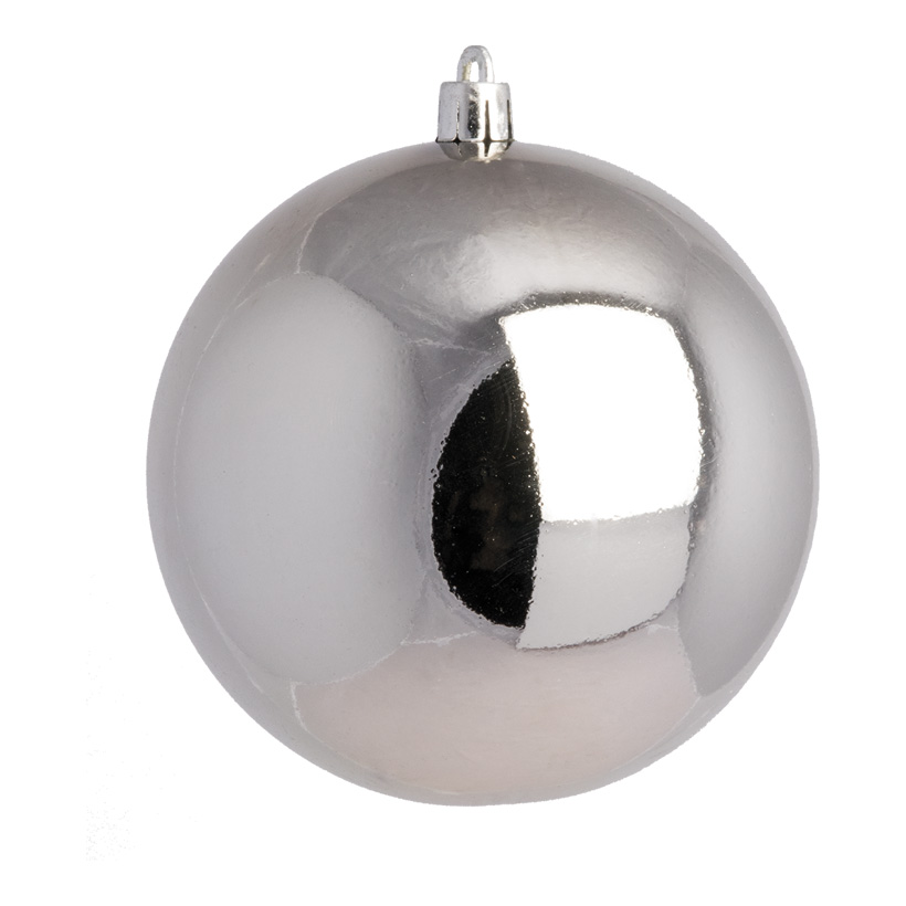 Boule de Noël, argent, Ø 4cm, 10pcs./blister, brillant, plastique
