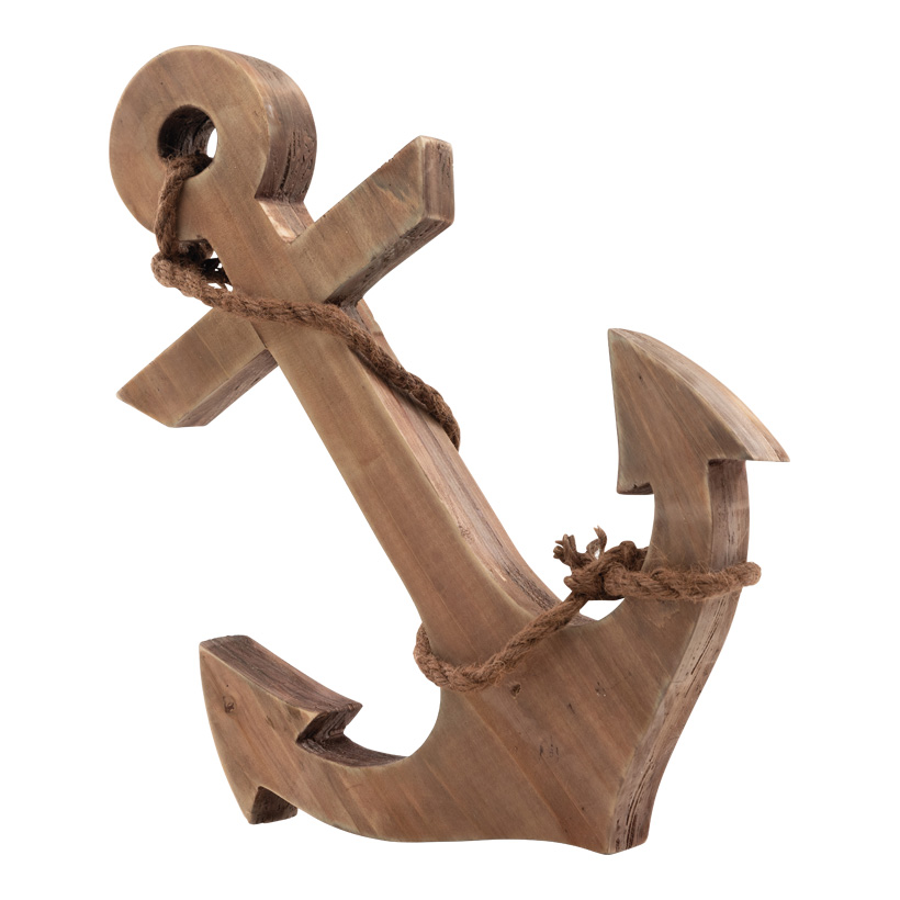 Anchor, 45x32x4,5cm out of fir wood, with rope