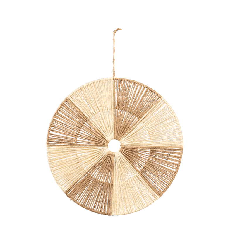 Circle, Ø 50cm out of jute, out of wire, with hanger