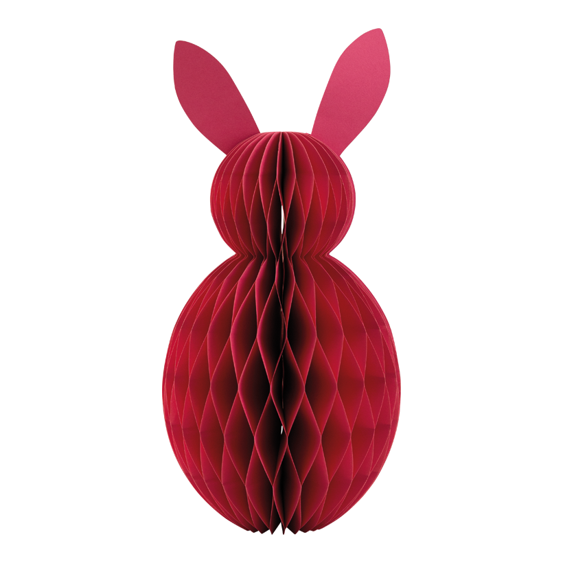 Lapin de Pâques en nid d'abeille, 40cm en papier kraft, pliable, avec fermeture magnétique