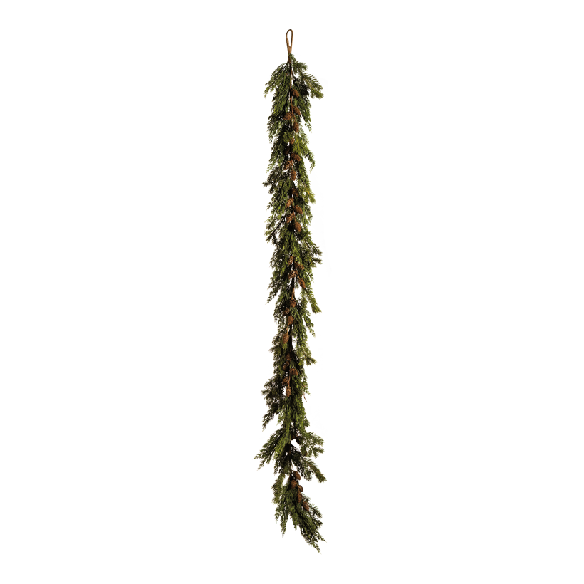 Fir garland, 180cm out of plastic, with pine cones