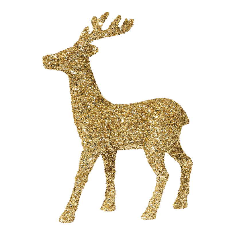 Rentier, 47x34x16cm aus Styropor, beglittert