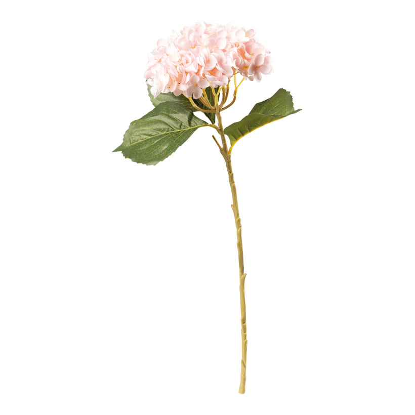 Hydrangea on stem, 50cm Ø15cm, Stiel: 32cm out of plastic/ artificial silk, flexible