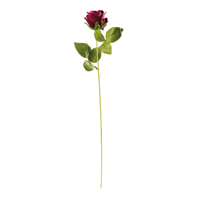 Rose am Stiel, 51cm Stiel: 37cm aus Kunstseide/Kunststoff, biegsam