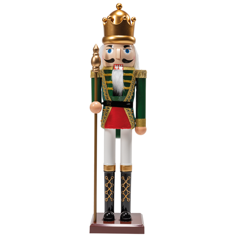 Nutcracker with rod, 80cm out of plastic, 19x17cm base