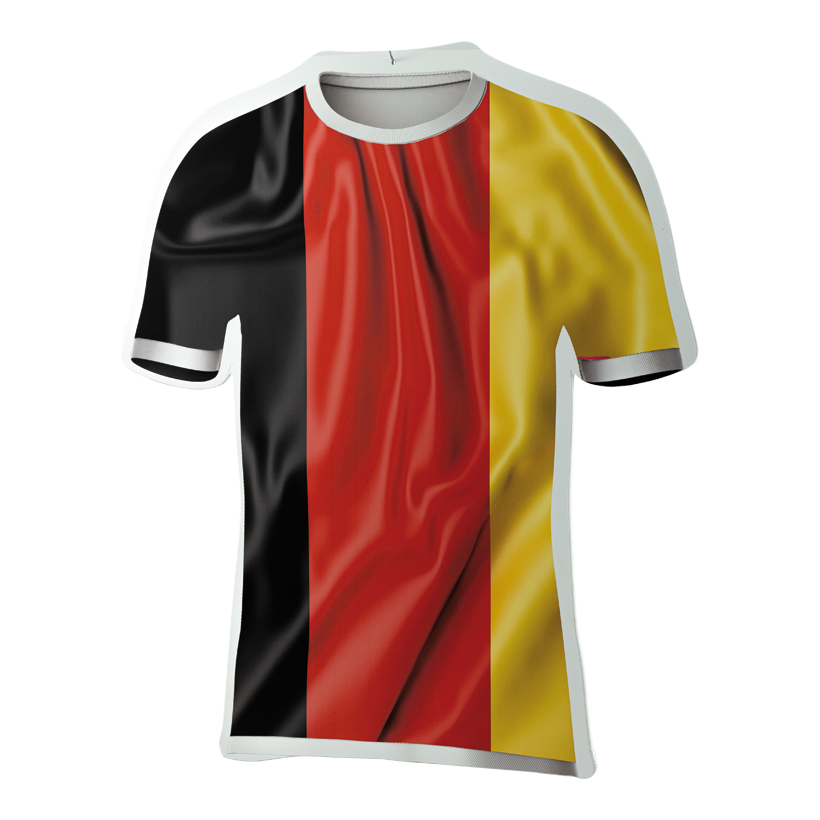 # Football shirt, 60x50cm out of plastic, double-sided printed, flat