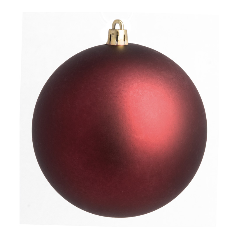 Weihnachtskugel, bordeaux matt, Ø 10cm
