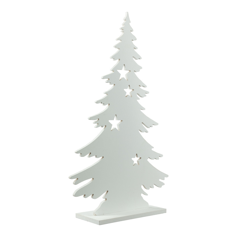 Christmas tree with star contours, 60x37cm Standplatte: 25x12cm 2-parts, out of MDF, self-standing