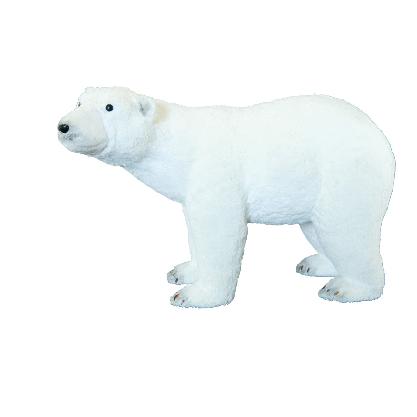 Polar bear, 73x25x43cm with glitter, made of styrofoam/fake fur