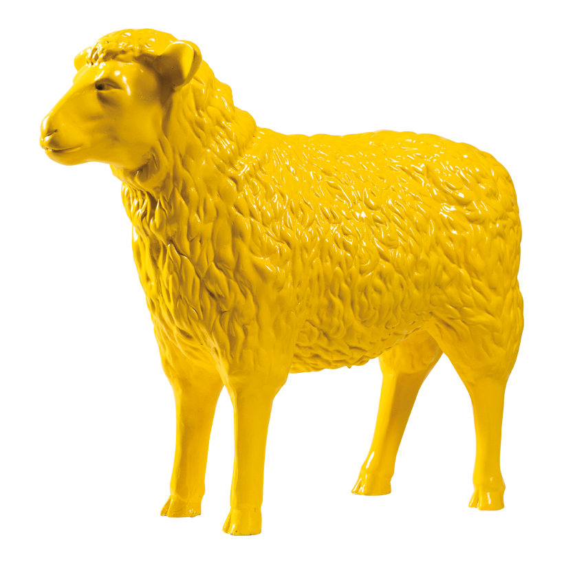 Sheep, 77x27x64cm out of polyresin, standing, weatherproof