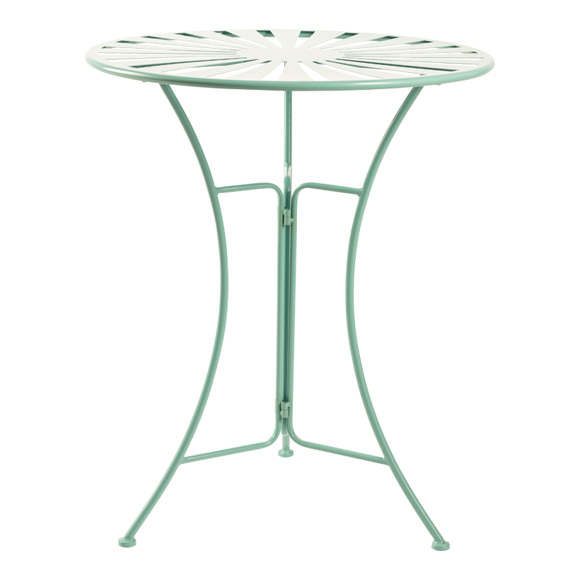 Tisch, 71cm Ø 60cm 2-teilig, aus Metall