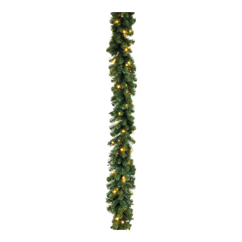Noble fir garland "Deluxe", 270cm Ø 30cm with 200 tips, 100 LEDs, IP44