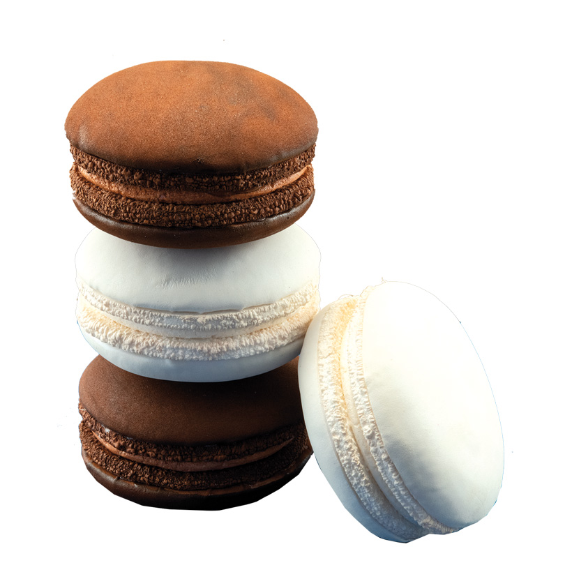 Macarons, Ø 10cm set de 4, en mousse dure