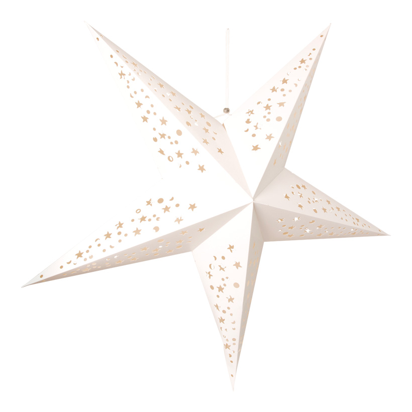 étoile pliable, Ø 90cm, 5 pointes, pointé, papier