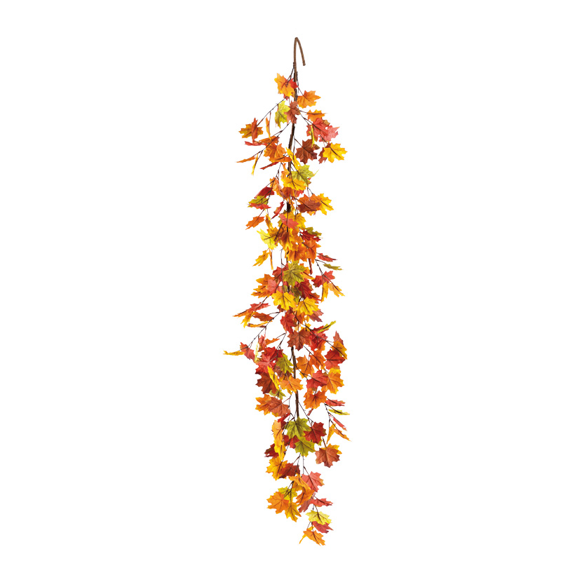 Maple leaf garland, 180cm out of artificial silk/plastic, flexible