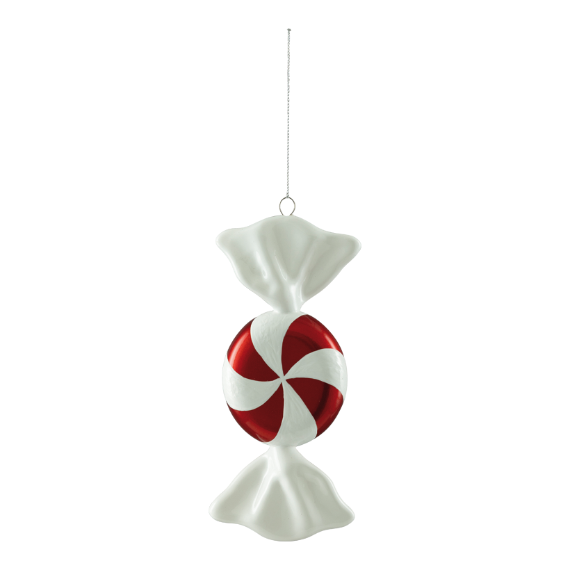 Bonbon, 20cm aus Kunststoff, flach, mit Hänger