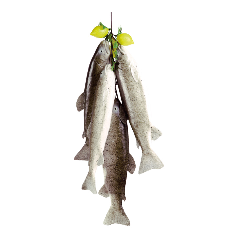 # Suspension avec poissons et citrons 55 cm lang, matière plastique