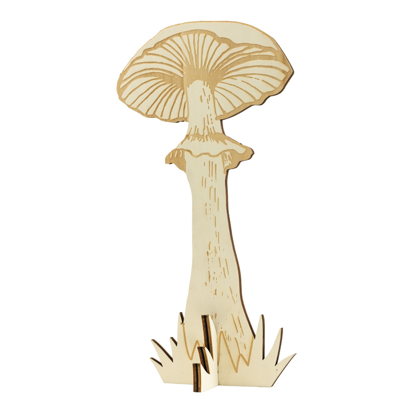 # Contour de champignon, 46x25cm Dicke: 1cm 2-pièces, en bois, à assembler